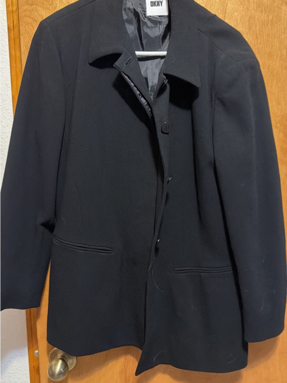 DKNY Black Women’s Single-Breasted Blazer Jacket
